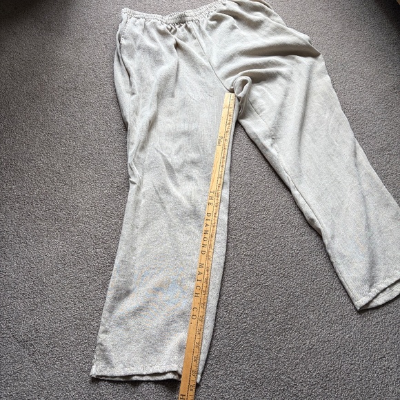 Fridaze Linen Pants Redefined Linen Beige Elastic Waist Women’s Wide Leg | Sz 0X - Picture 10 of 16